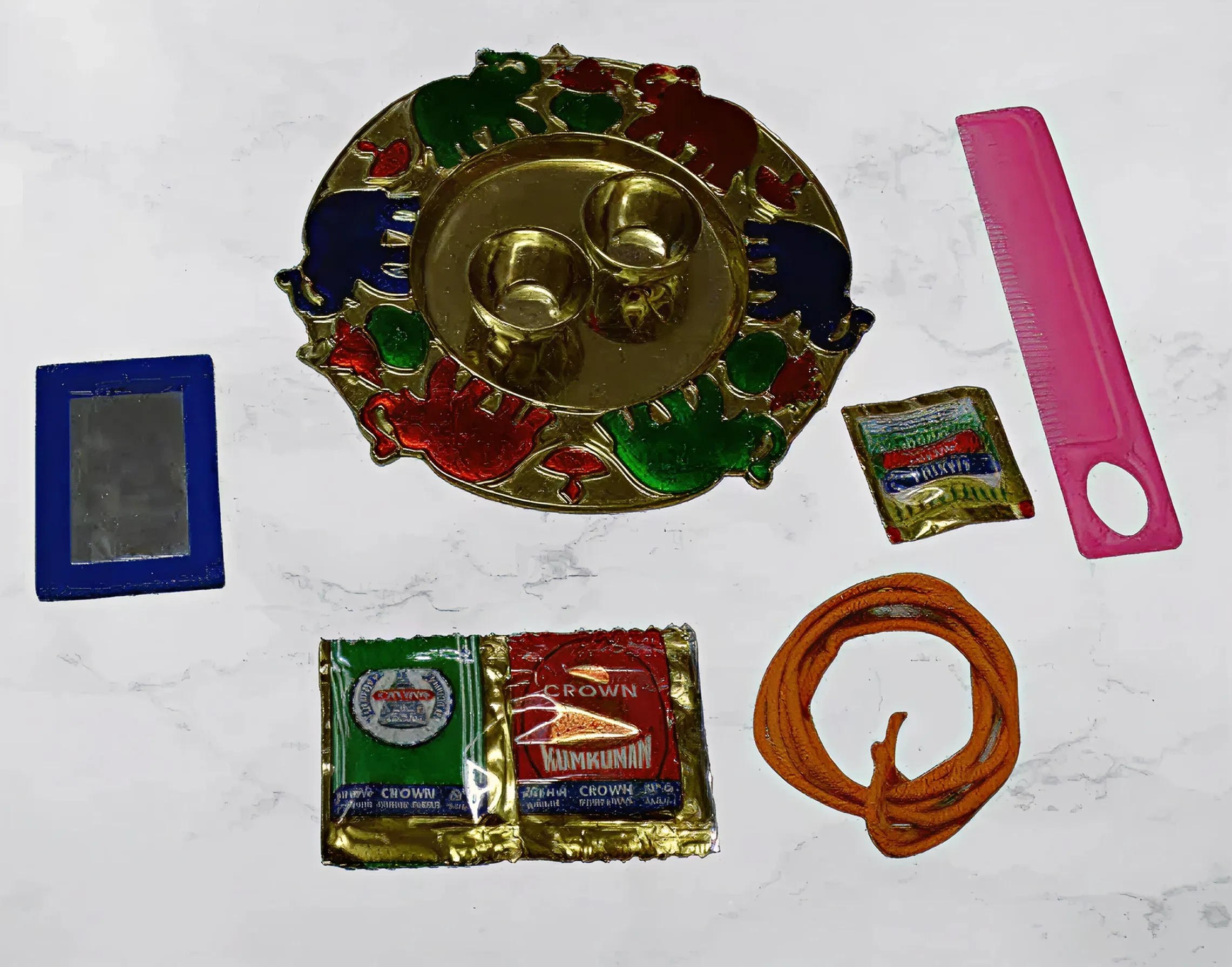 Haldi Kumkum Platter Combo 1pc